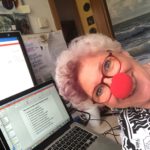 Mensch mit roter Nase