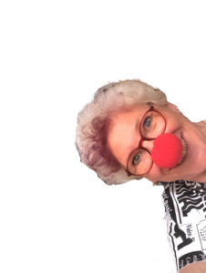 Sylvia Sänger mit Clownsnase
